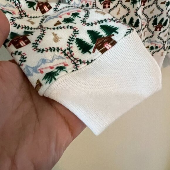 Hill House Kid The Tiny Teddy Sz 7/8 yrs Crewneck Ski Chalet Sweatshirt White - Picture 3 of 8